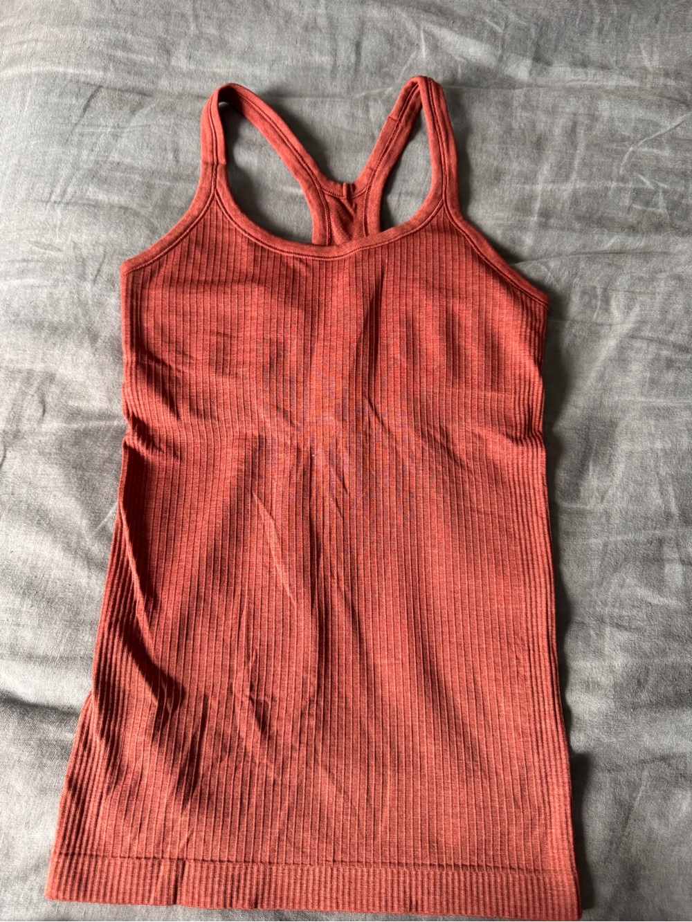 Lululemon Ebb to Street tank | Ribbed Racerback Tank Top - Rust
